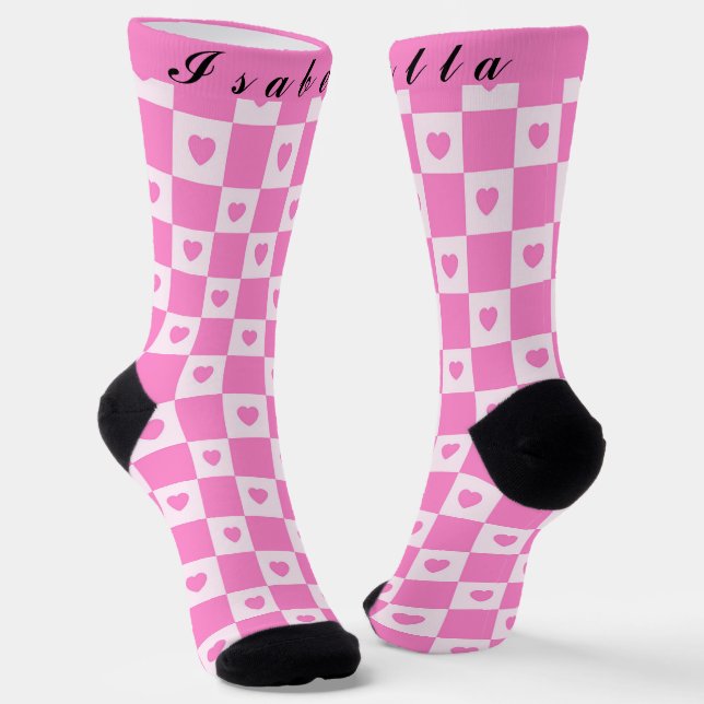Heart Modern Pink Liebe Collection Socken (Gewinkelt)