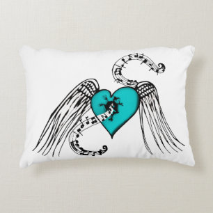 Heart Music Blue Dekokissen