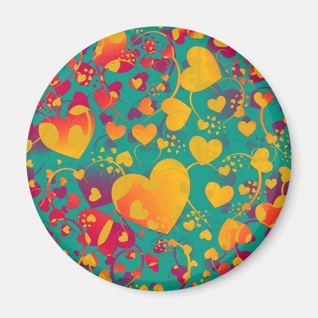 HEART-Muster ART 9 Magnet (Vorne)