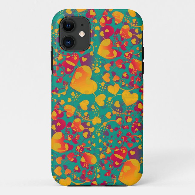 HEART-Muster - Ozeangrüne Liebe Case-Mate iPhone Hülle (Rückseite)