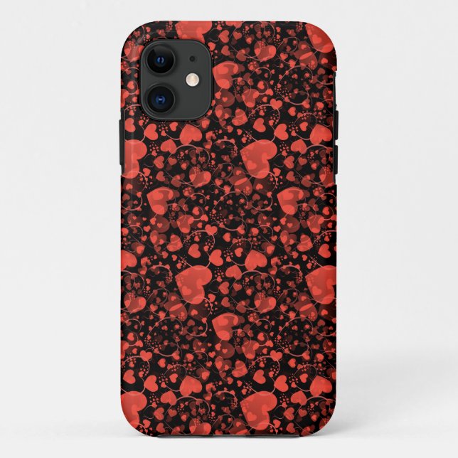 HEART-Muster - rote Liebe Case-Mate iPhone Hülle (Rückseite)