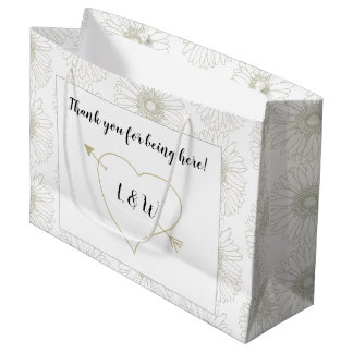 Heart n Daisy Wedding Guest Welcome Bag Große Geschenktüte