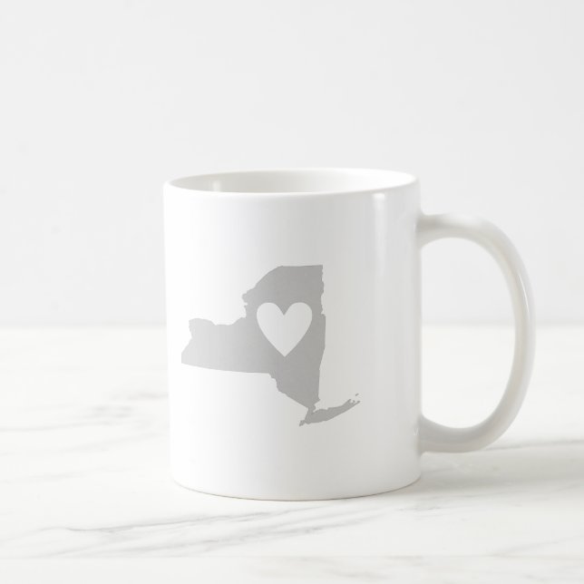 Heart New York Staat Silhouette Kaffeetasse (Rechts)