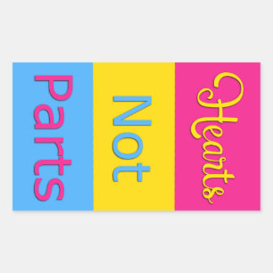 Heart not parts Pansexual Pride Sticker