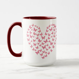 Heart of Capricious Butterflies Tasse