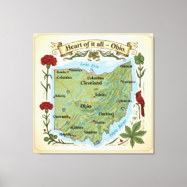 Heart of It All — Ohio Boards Leinwanddruck