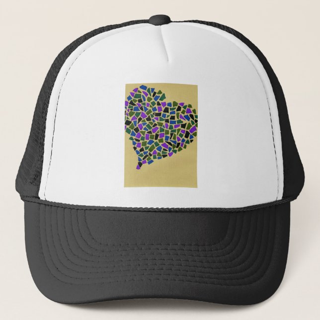 Heart of mosaic truckerkappe (Vorderseite)