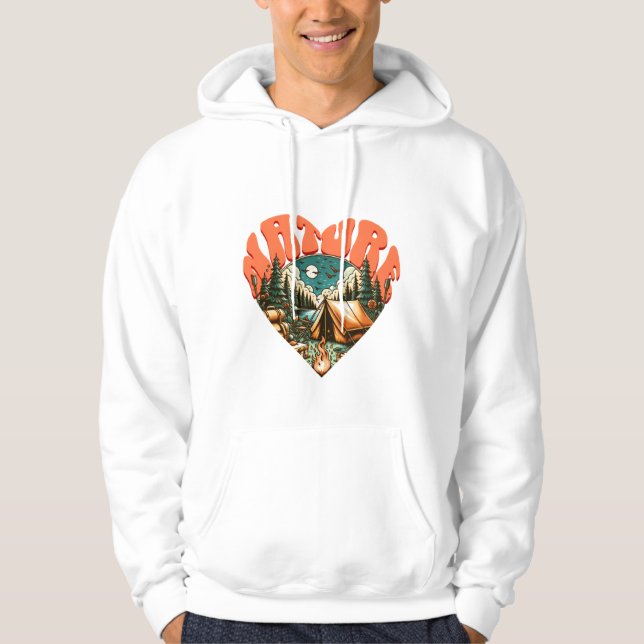 "Heart of Nature" Hoodie: A love of camping and tr Hoodie (Vorderseite)
