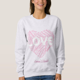 Heart of Positivity Word Art – Inspirational Typog Sweatshirt