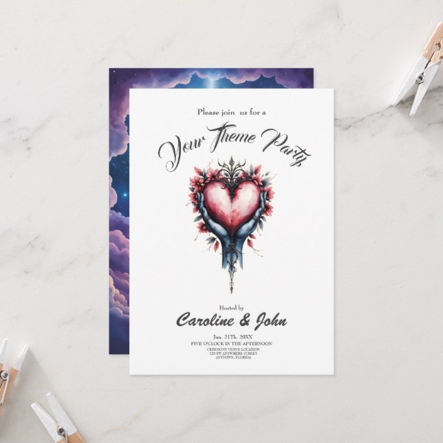 Heart of Quiet Magic. Einladung (Vorderseite/Rückseite Beispiel)