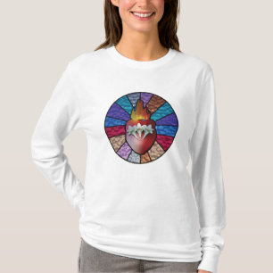 Heart of St. Joseph: Stainted Glass Version T-Shirt