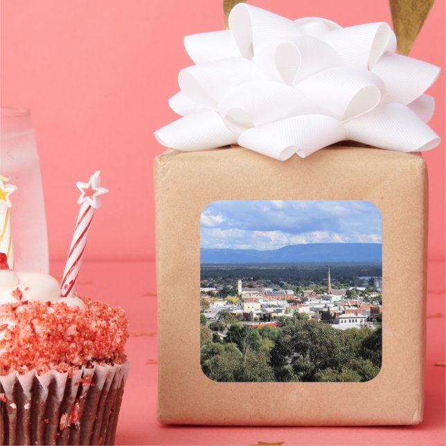 Heart of Stawell and the Grampians Quadratischer Aufkleber (Party)