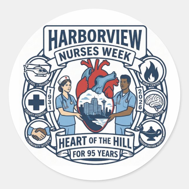 Heart of the Hill Sticker (Design A) (Vorderseite)