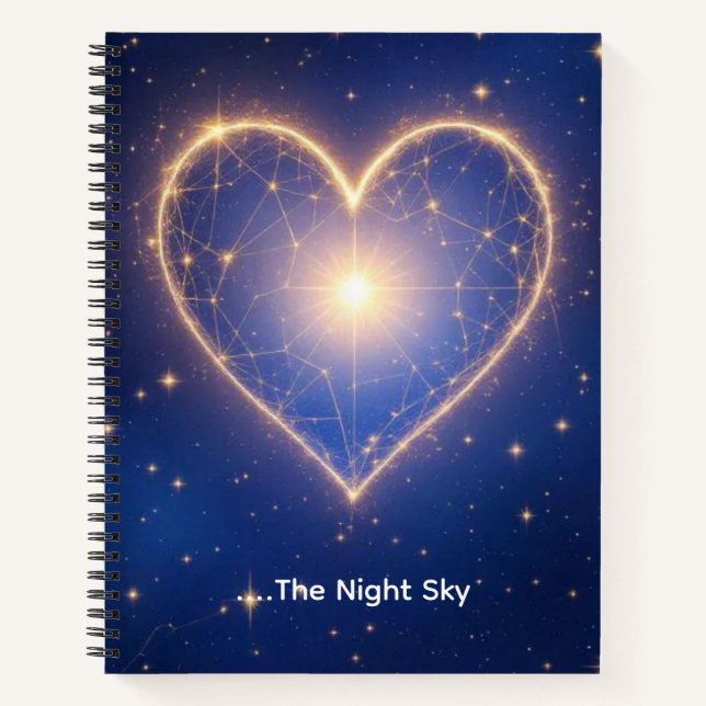 Heart of the Night Sky Notizbuch (Vorderseite)