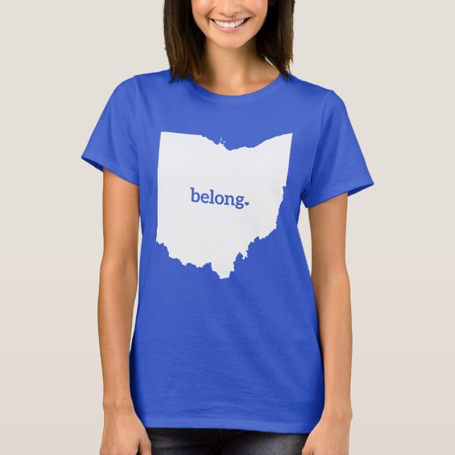 Heart Ohio Staat Map, Belong T-Shirt (Vorderseite)