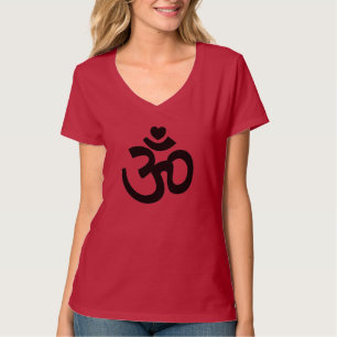 Heart Om Sign - V-Neck Yoga T-Shirt