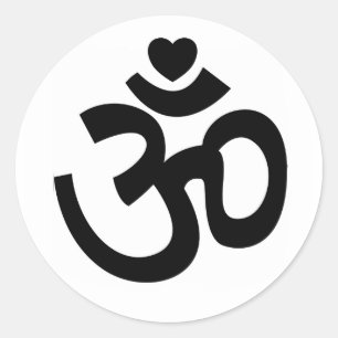 Heart Om Sign - Yoga Aufkleber