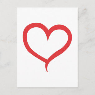 Heart Outline Postkarte
