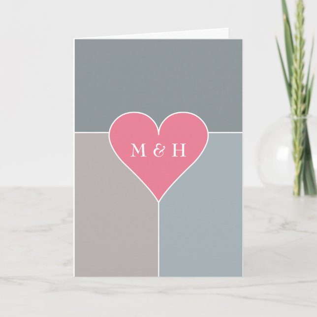 Heart Pattern custom greeting card Karte (Vorderseite)