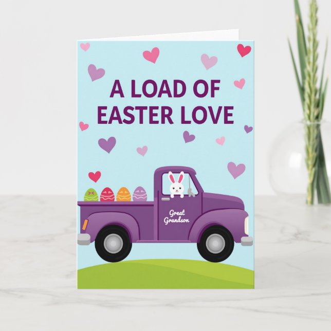 Heart Pattern Truck Card Karte (Vorderseite)