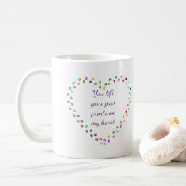 Heart Paw druckt Memorial Pet Hund Custom Kaffeetasse