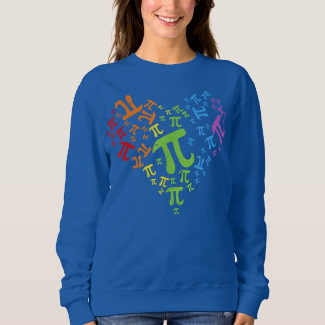 Heart Pi Day Funny Graphic Mathe Teacher for Women Sweatshirt (Vorderseite)