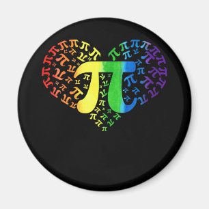 Heart Pi Day Funny Graphic Mathe Teacher Magnet