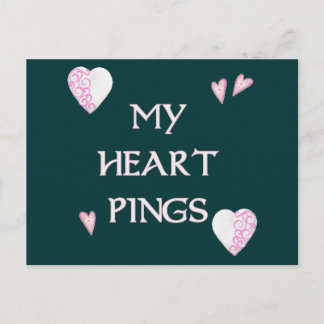 Heart Pings Pong Postkarte