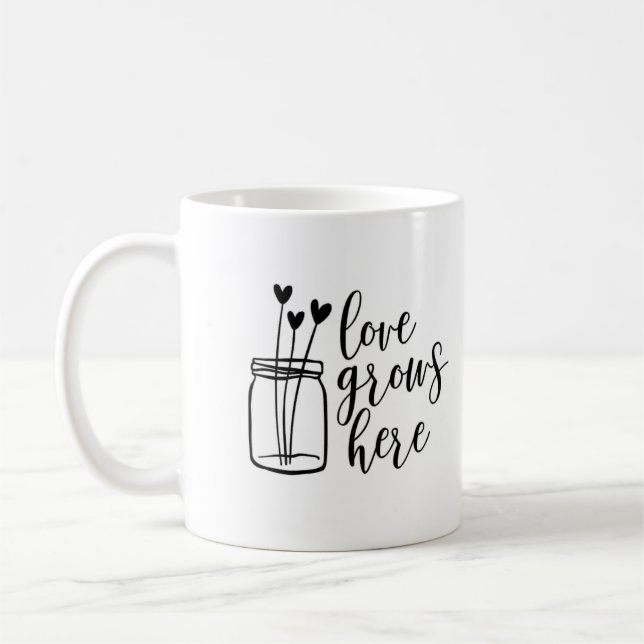 Heart Planter Jar - Eine charmante Tasse (Links)
