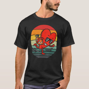 Heart Playing American Football Valentines Day Spo T-Shirt