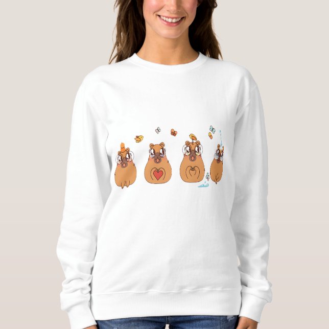Heart-pounding Capybara Sweatshirt (Vorderseite)