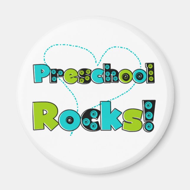 Heart Preschool Rocks Magnet (Vorne)