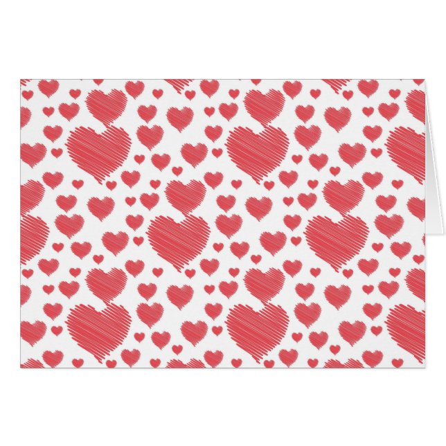 Heart Print Happy Valentines Day (Vorderseite (Horizontal))