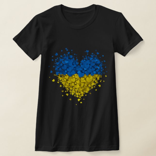 Heart Puzzle Ukraine Liebe Ukraine Ukrainische Fla T-Shirt (Ablage )