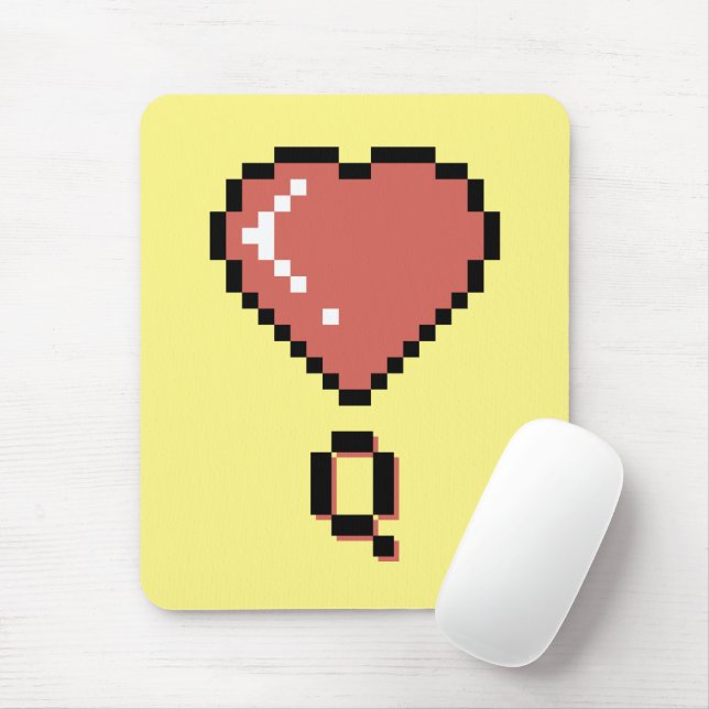 Heart Queen Black Kontur Mousepad (Mit Mouse)