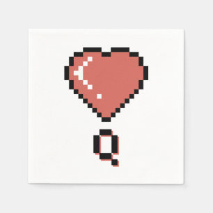 Heart Queen Black Kontur Serviette