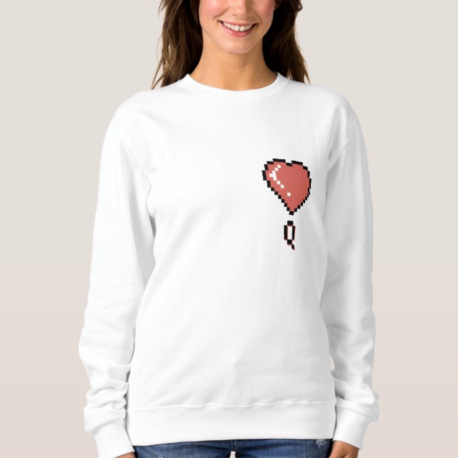 Heart Queen Black Kontur Sweatshirt (Vorderseite)