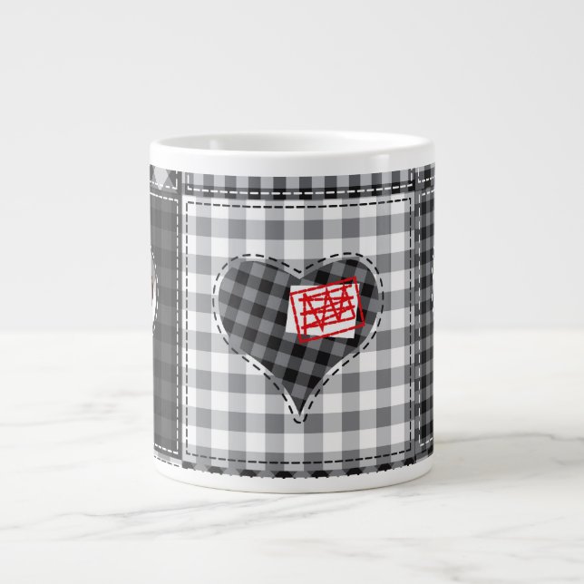 Heart Quilt Patchwork Kaffee Tasse (Vorderseite)