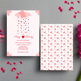 Heart Rain Delight Birthday Einladung