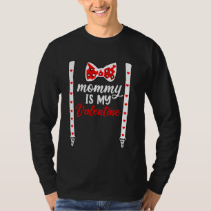 Heart Red Bow Krawatte Suspender Valentinstag Klei T-Shirt