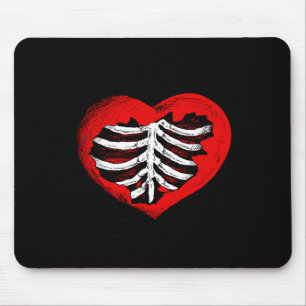 Heart Rib Cage Red Heart Valentine#39;s Day Women Mousepad