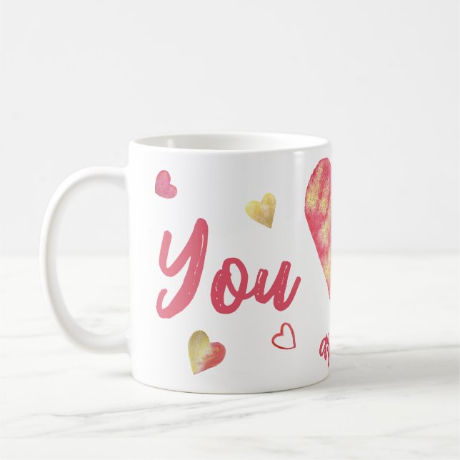Heart Rose Gold "You are the ONE" Kaffeetasse (Links)