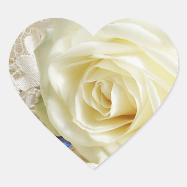 Heart Rose Wedding Stickers (Vorderseite)