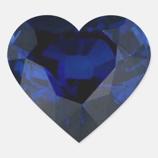 Heart Sapphire Print Sticker (Vorderseite)