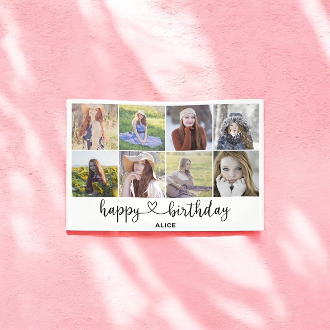 Heart Script Foto Happy Birthday Banner (Von Creator hochgeladen)