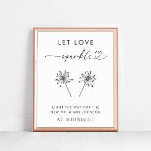 Heart Script Gelassen Liebe Sparkle Wedding Sendof Poster