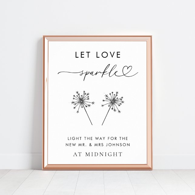 Heart Script Gelassen Liebe Sparkle Wedding Sendof Poster (Von Creator hochgeladen)