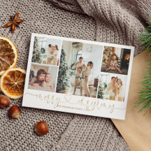 Heart Script Gold Frohe Weihnachten 5 Foto