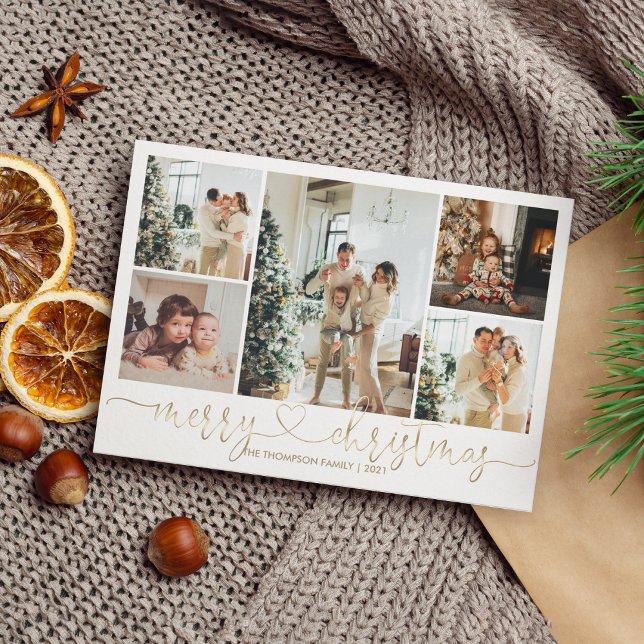 Heart Script Gold Frohe Weihnachten 5 Foto (Von Creator hochgeladen)