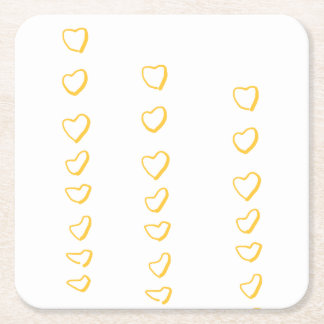 Heart Scroll Rechteckiger Pappuntersetzer